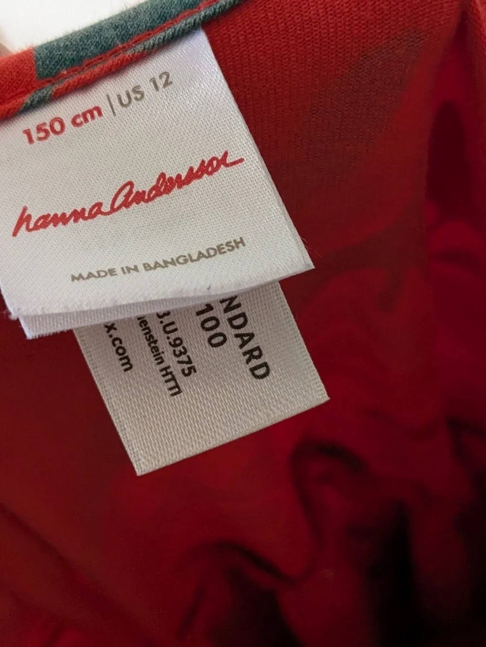 Hanna Andersson Red Pink Floral Long Sleeve Skater Dress Size 12 / 150 cm